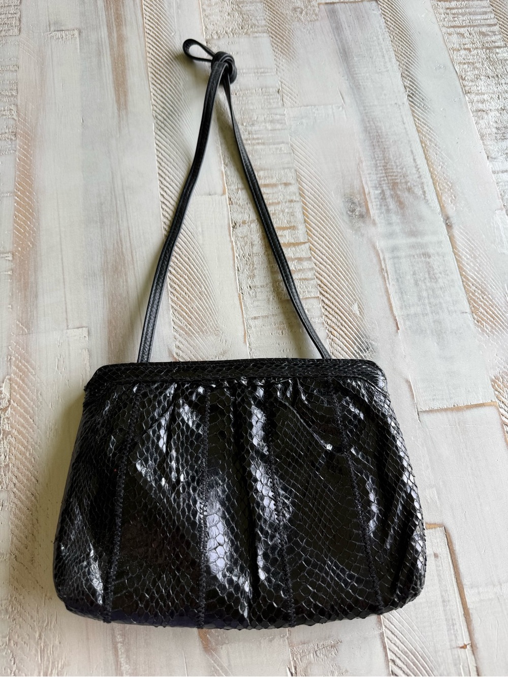Laura Adams vintage snakeskin 1970-80’s leather bag